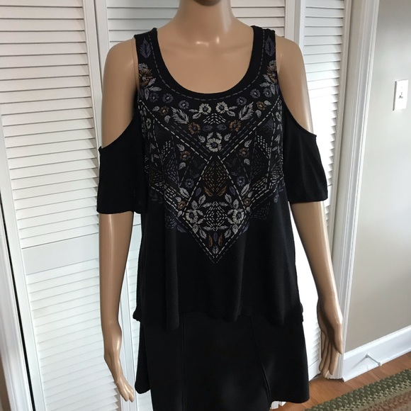 Mudd Cold Shoulder‎ Shirt SZ MED - Picture 1 of 6